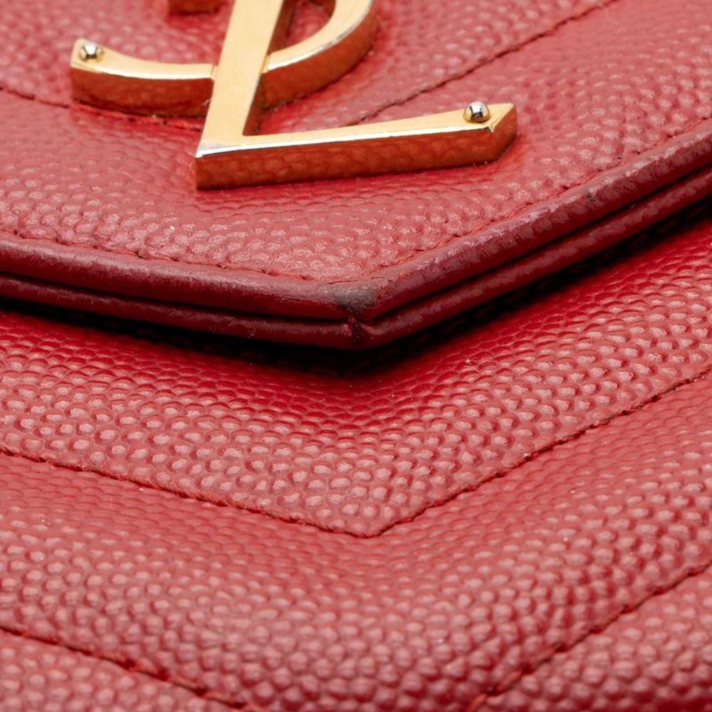Saint Laurent Matelasse Grain de Poudre Monogram Chain Wallet - Picture 15 of 15